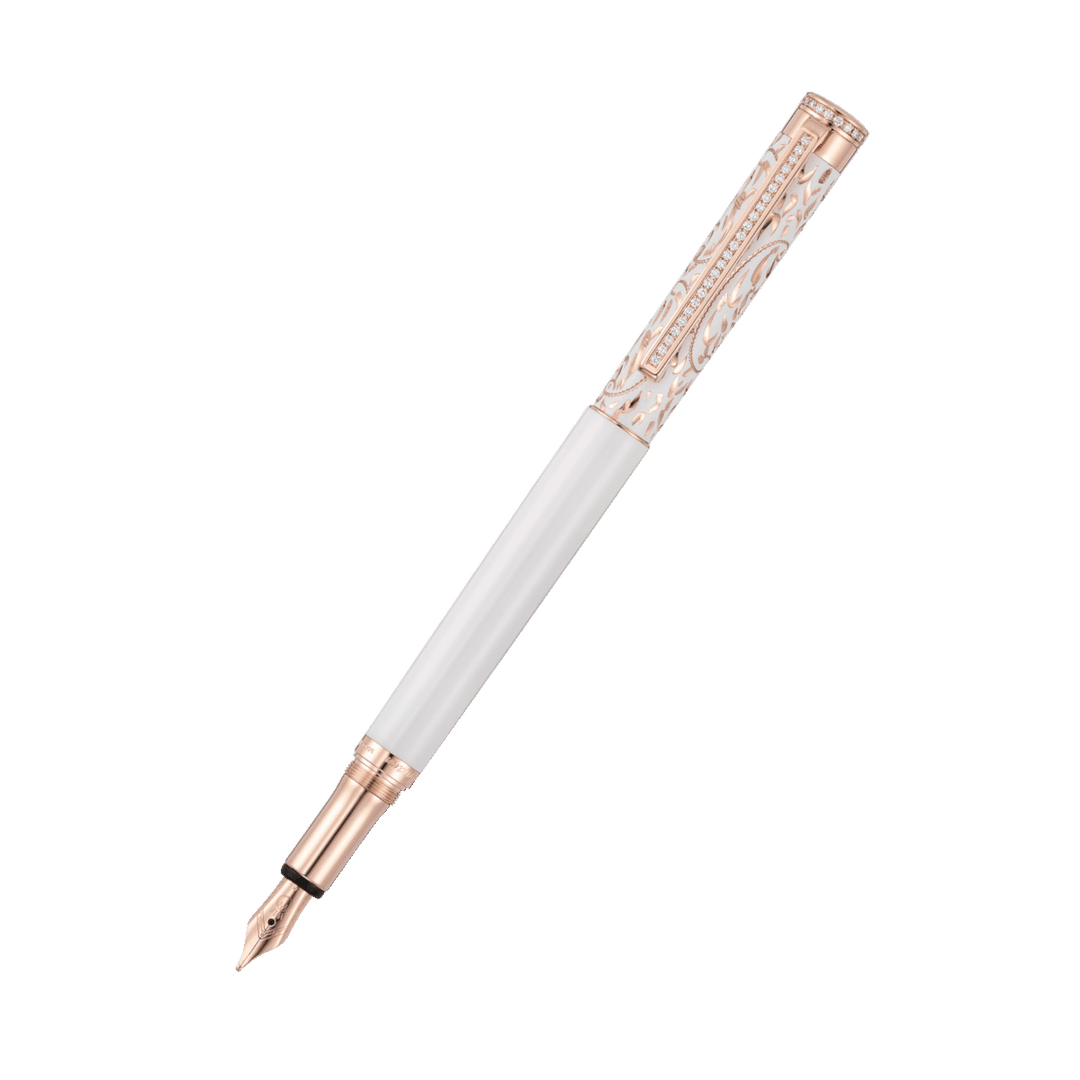 Waldmann Xetra Vienna Fountain Pen - Diamond Lady - 18K Gold
