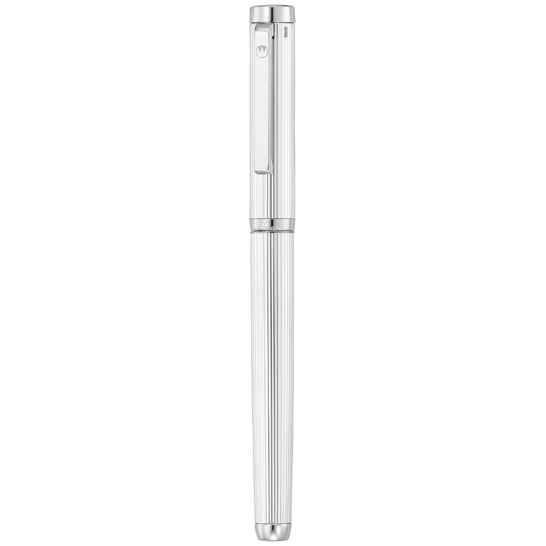 Waldmann Liberty Fountain Pen - Sterling Silver Pinstripe - Steel
