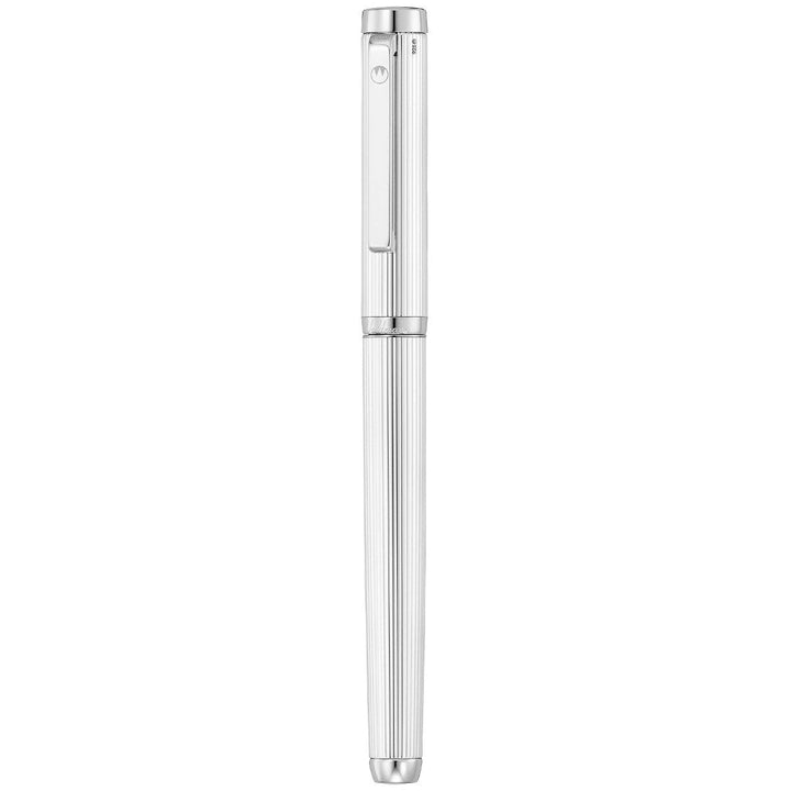 Waldmann Liberty Fountain Pen - Sterling Silver Pinstripe - Steel