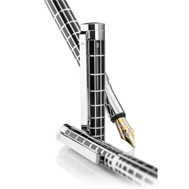 Waldmann Xetra Fountain Pen - Patterned Lacquer - Steel