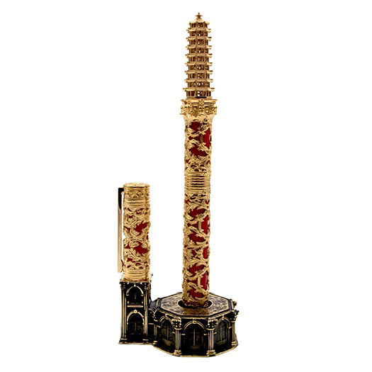 S.T. Dupont Haute Creation Architecture Collection Fountain Pen - Lake Shanhu Pagodas