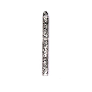 S.T. Dupont Haute Creation Tattoo Collection Fountain Pen - Rhodium Foo Dog