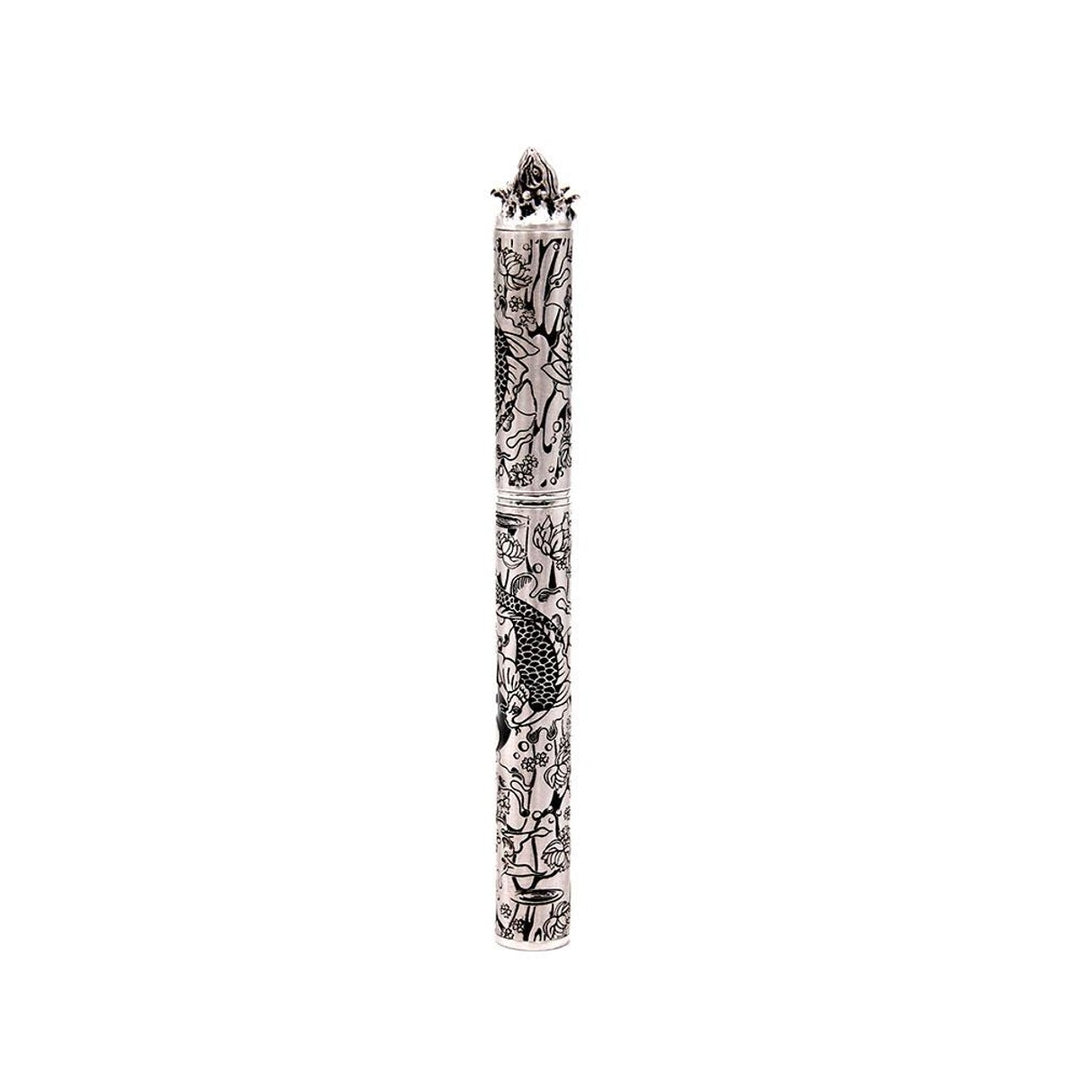 S.T. Dupont Haute Creation Tattoo Collection Fountain Pen - Rhodium Koi Fish