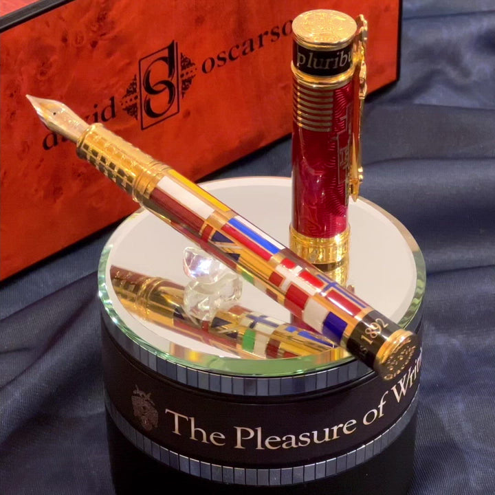 David Oscarson Ellis Island Fountain Pen - Blue