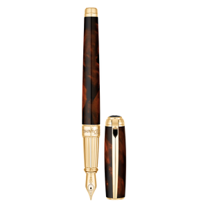 S.T. Dupont Line D Large Fountain Pen - Atelier Brown Lacquer