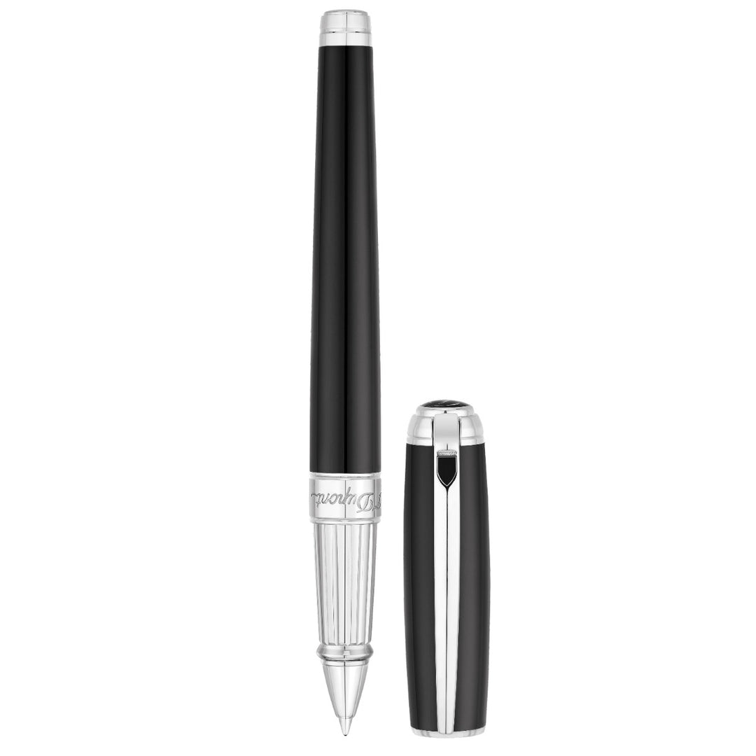 S.T. Dupont Line D Large Rollerball Pen - Black &amp; Palladium