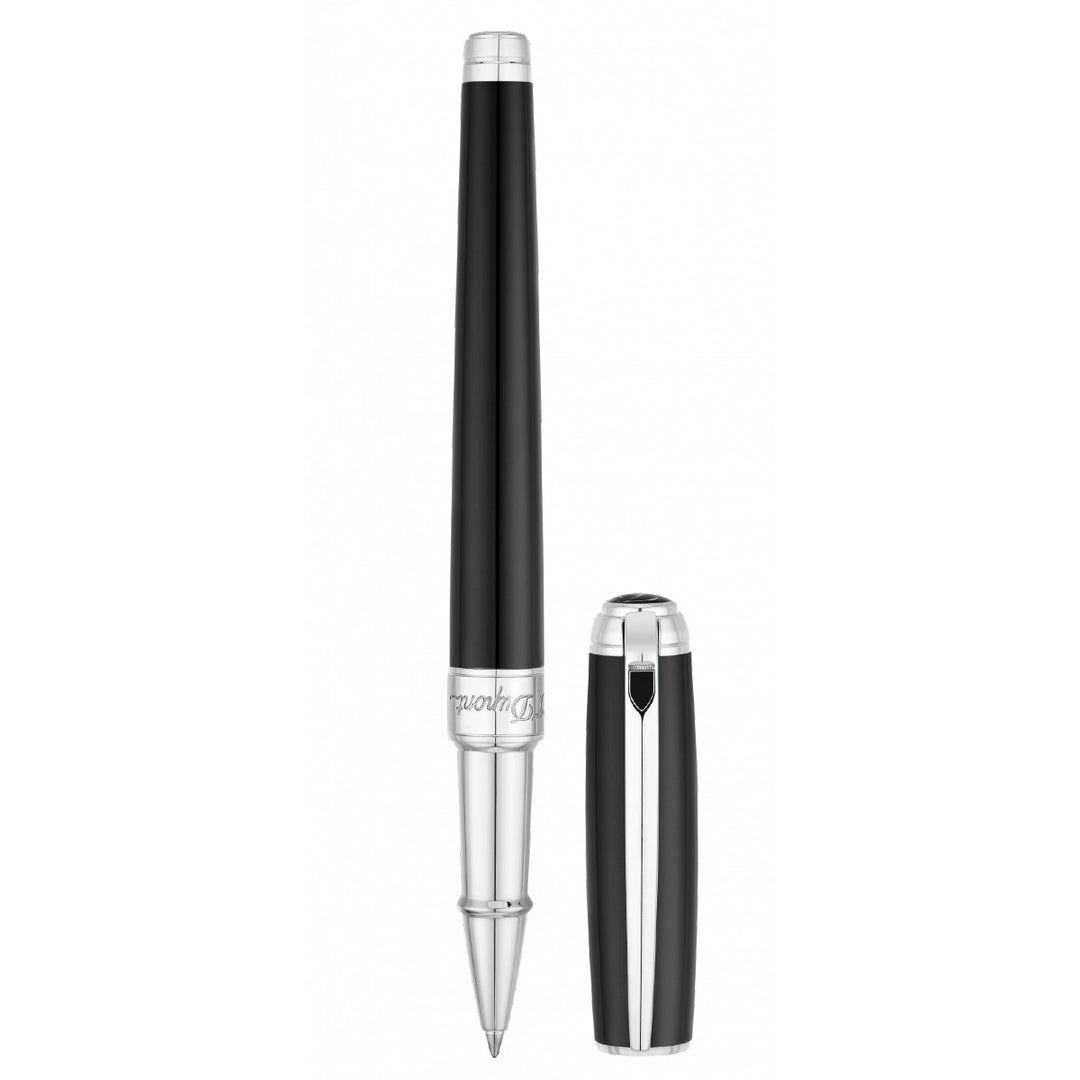 S.T. Dupont Line D Medium Rollerball Pen - Black &amp; Palladium