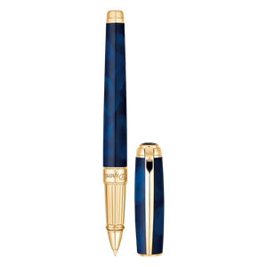 S.T. Dupont Line D Large Rollerball Pen - Atelier Blue Lacquer