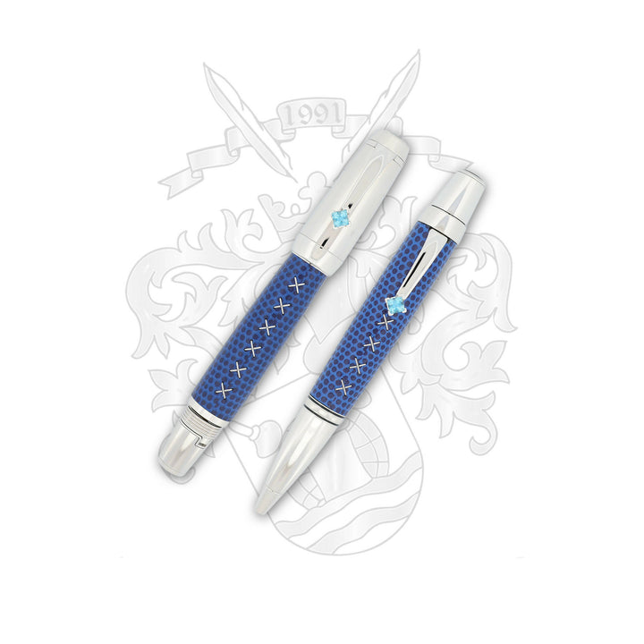 Montblanc Boheme Jewels with Light Blue Topaz Leather Pen Set
