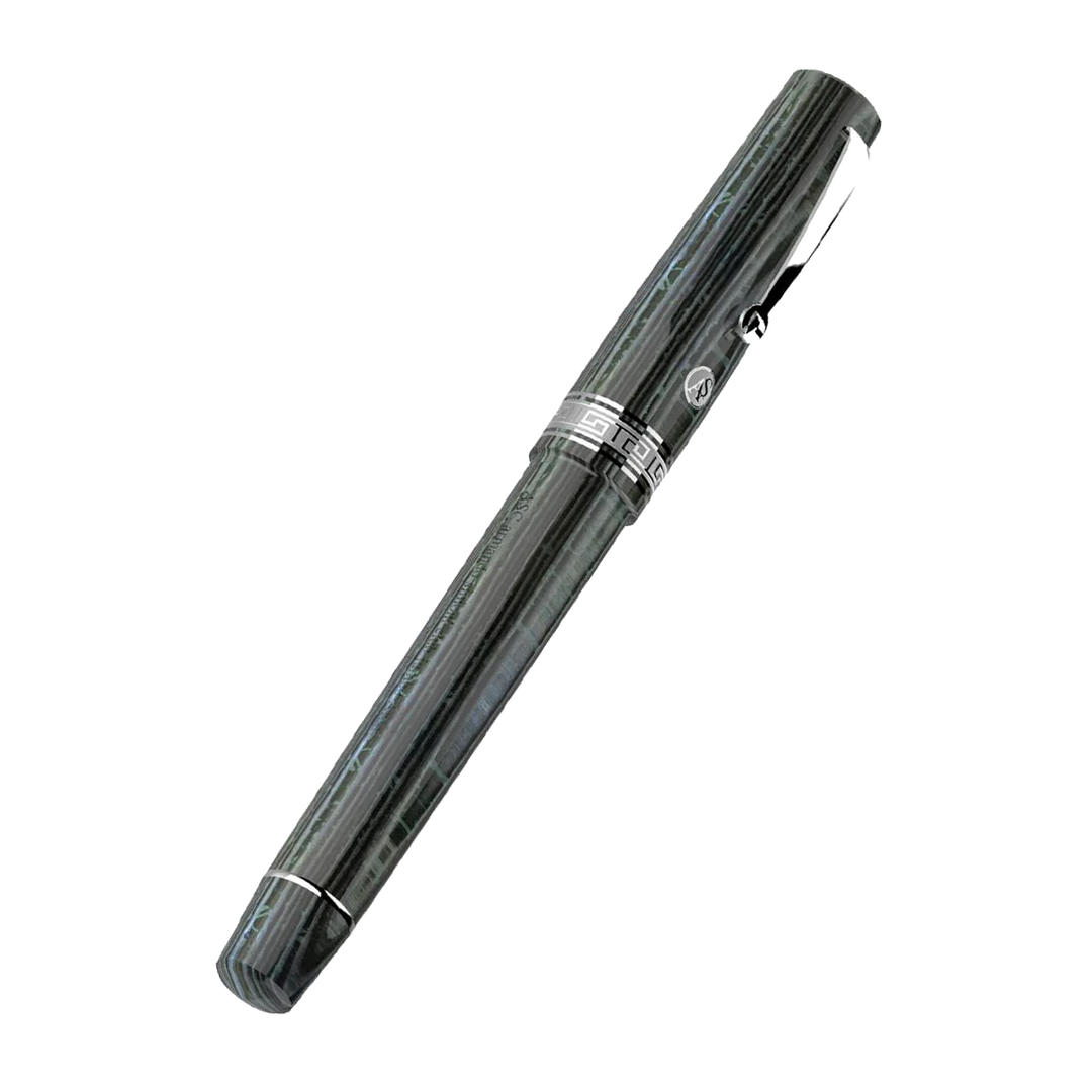 Armando Simoni Club Bologna Extra Arco Verde Silver Trim Fountain Pen
