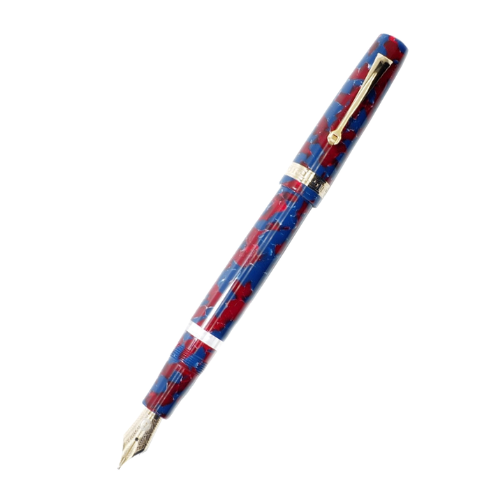 Armando Simoni Club Studio Blue Coral Fountain Pen - Gold Trim