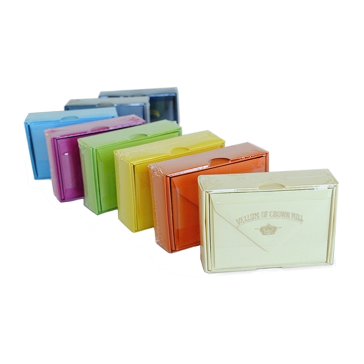 Color Vellum Small Note Cards and Envelopes 2.5" x 3.75" (25ct) | Original Crown Mill