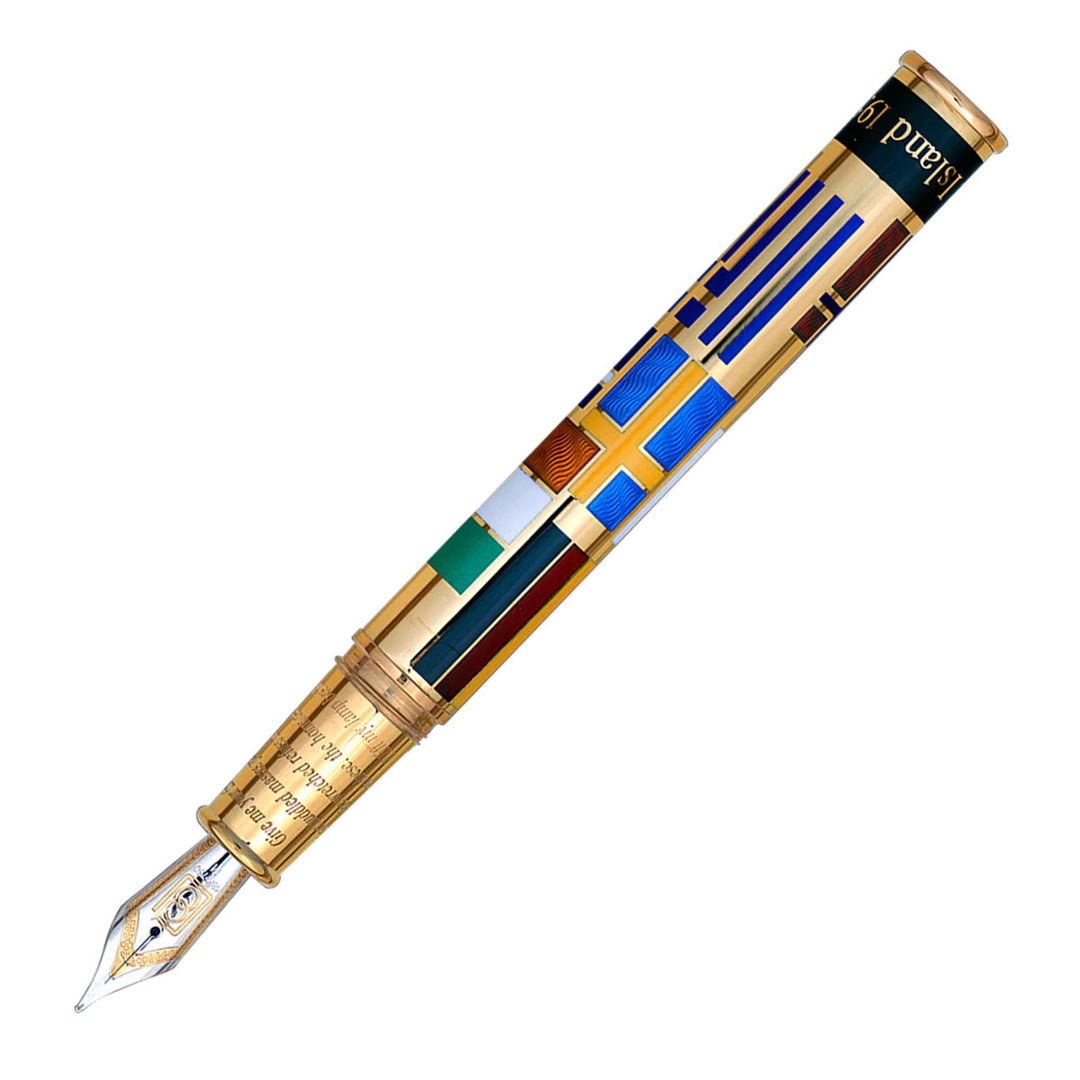 David Oscarson Ellis Island Fountain Pen - Red