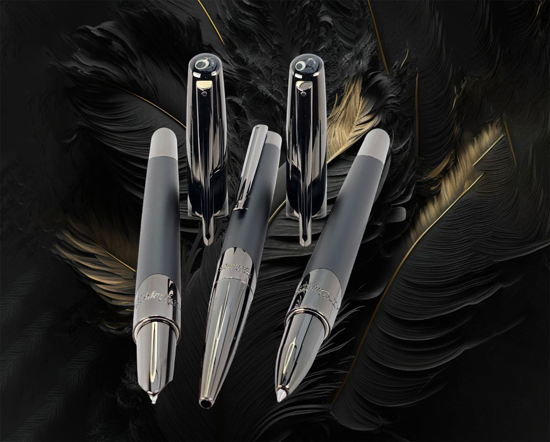 S.T. Dupont Défi Millenium Rollerball Pen - Gunmetal &amp; Matte Black