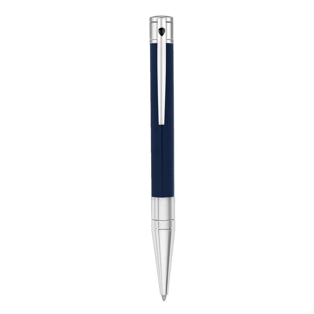 S.T. Dupont D-Initial Ballpoint Pen - Blue &amp; Chrome