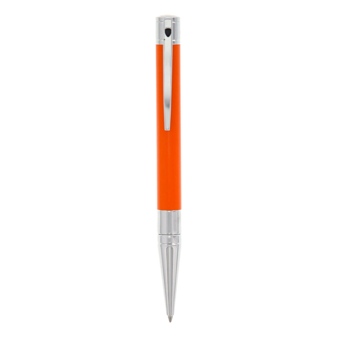 S.T. Dupont D-Initial Ballpoint Pen - Orange &amp; Chrome
