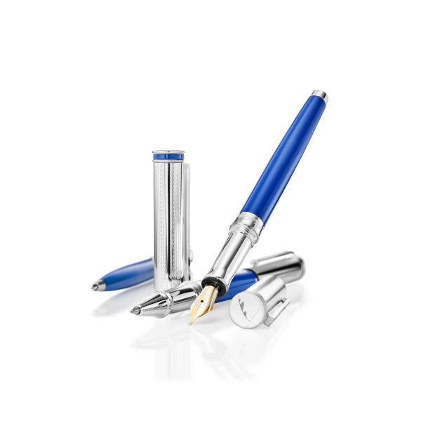 Waldmann Edelfeder Fountain Pen - Marina Blue - Steel