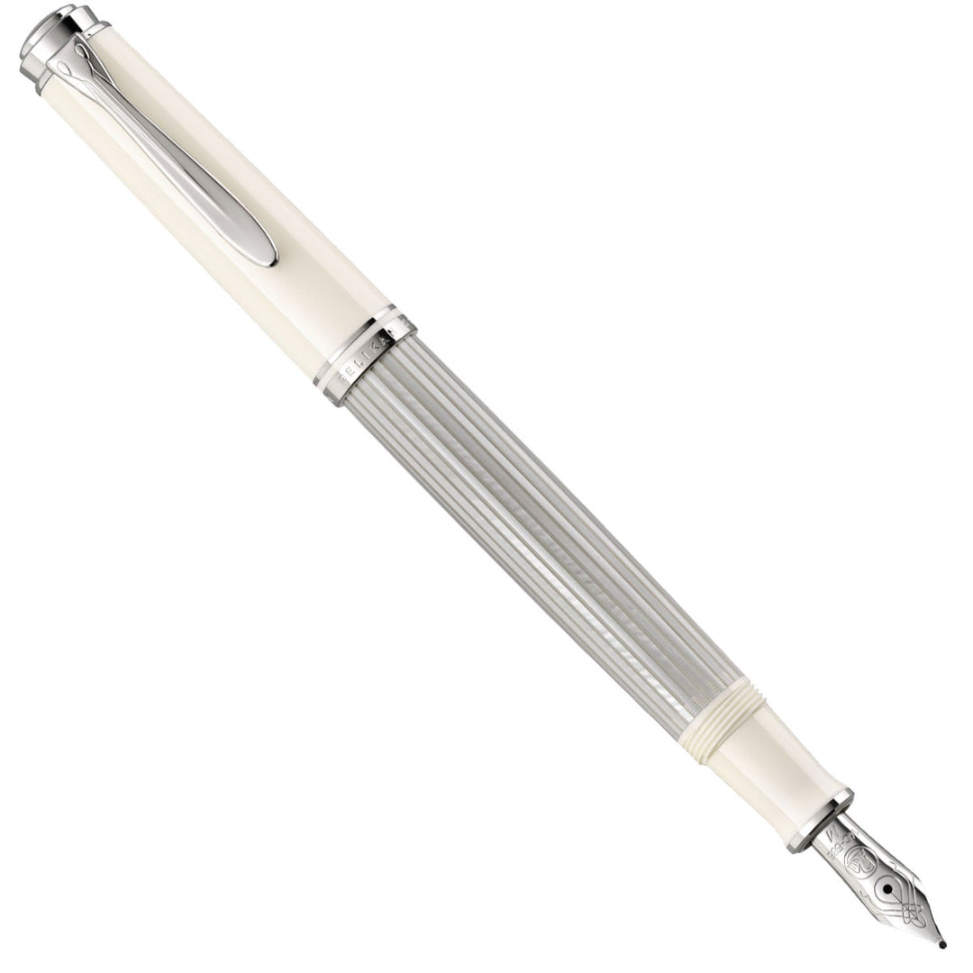 Pelikan M405 Souverän Fountain Pen - Silver-White