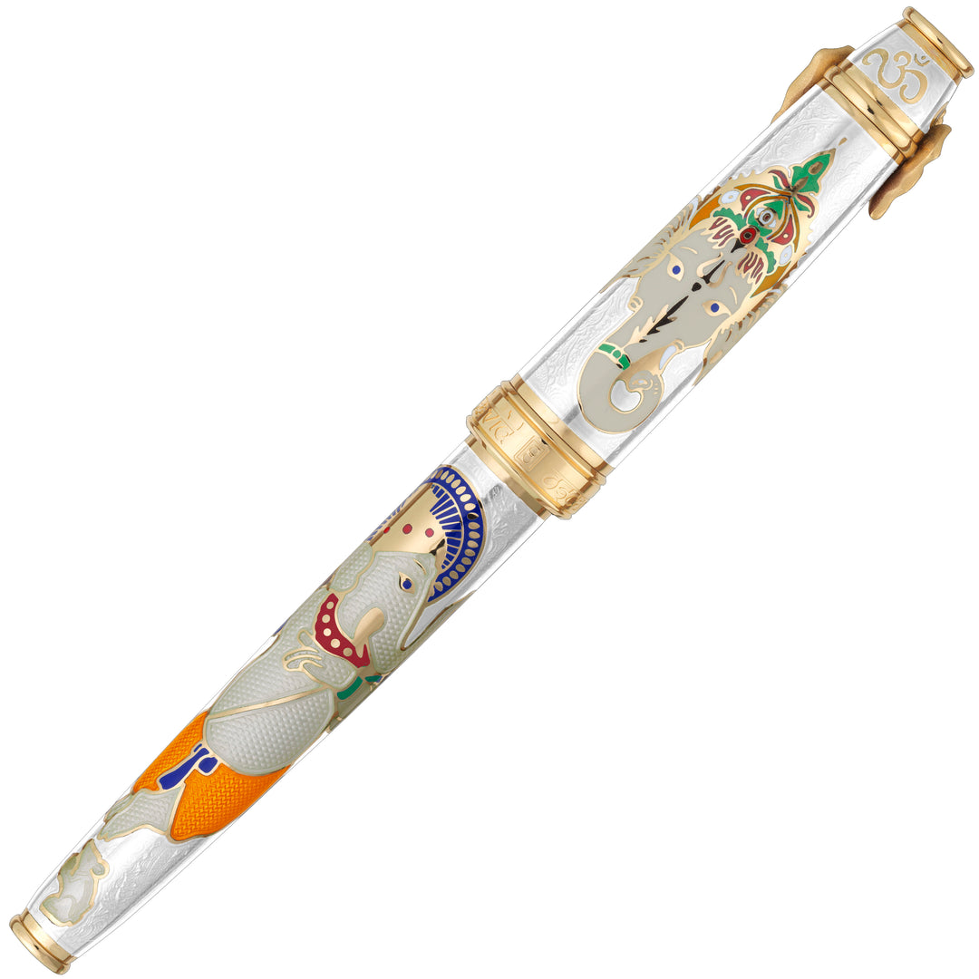 David Oscarson Lord Ganesha Fountain Pen - White