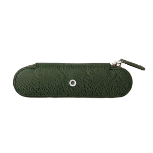 Graf von Faber-Castell Guilloche Olive Green Case With Zipper For 2 Pens
