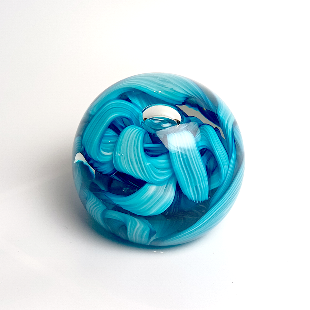 Hudson Glass Handblown Glass Ribbon Paperweight