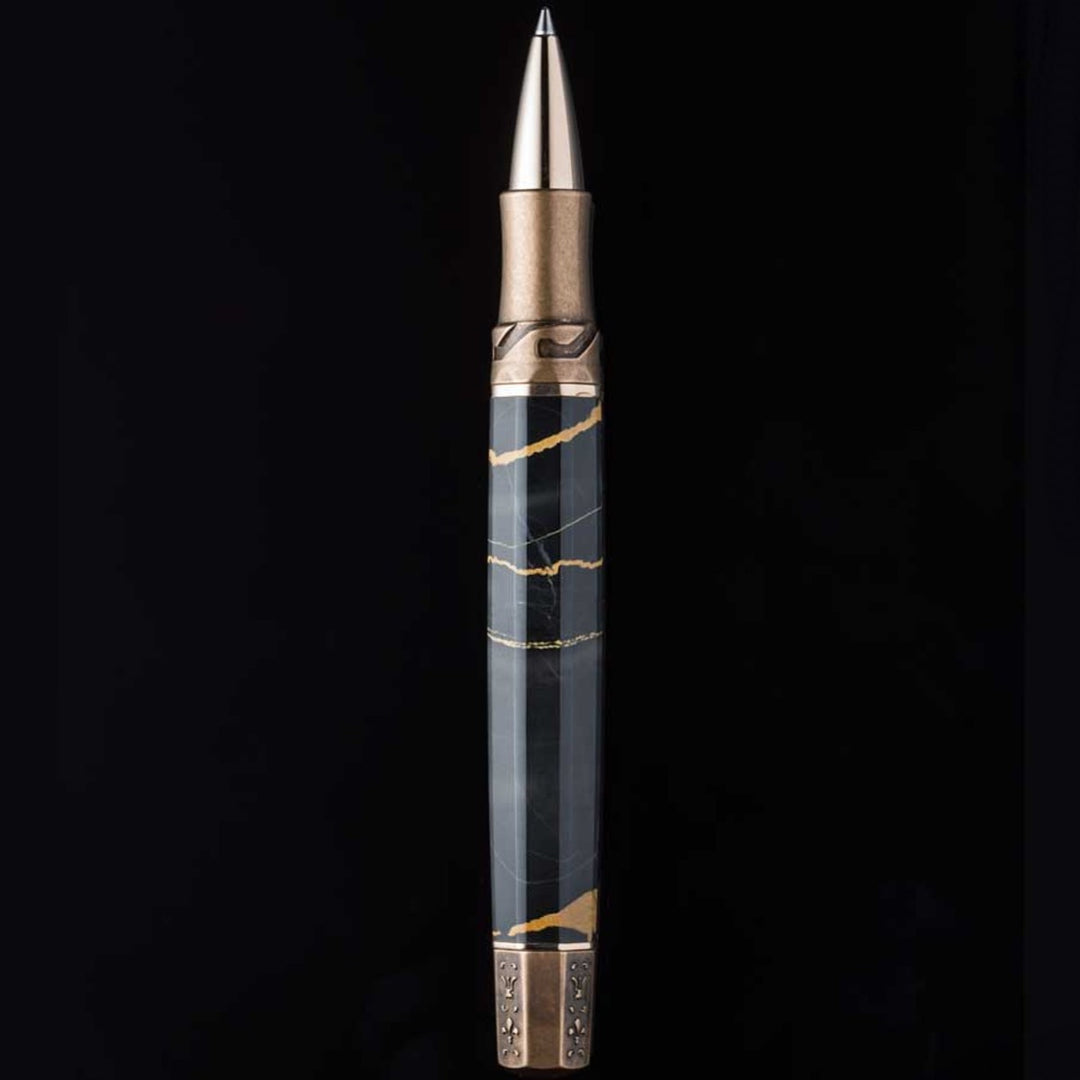 Visconti il Magnifico Rollerball Pen - Black Marble