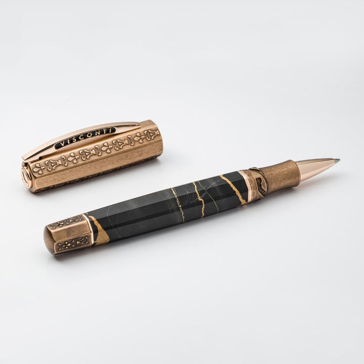 Visconti il Magnifico Rollerball Pen - Black Marble