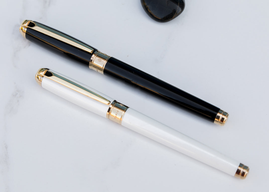 S.T. Dupont Line D Medium Rollerball Pen - Pearl White