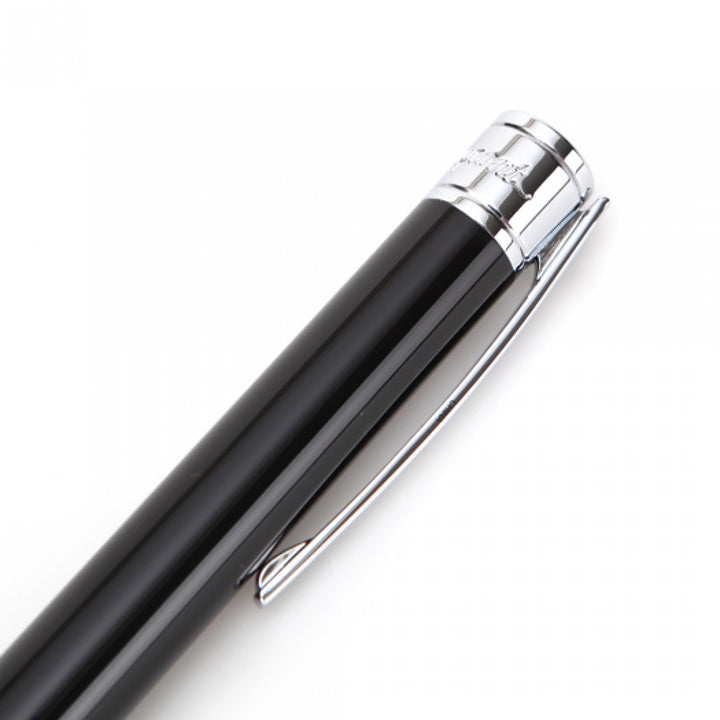 S.T. Dupont D-Initial Ballpoint Pen - Black &amp; Chrome