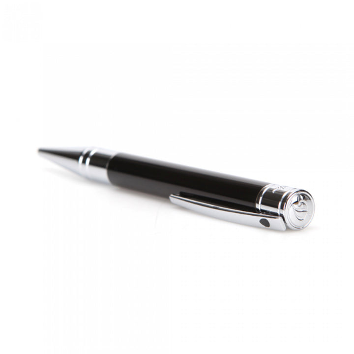 S.T. Dupont D-Initial Ballpoint Pen - Black &amp; Chrome