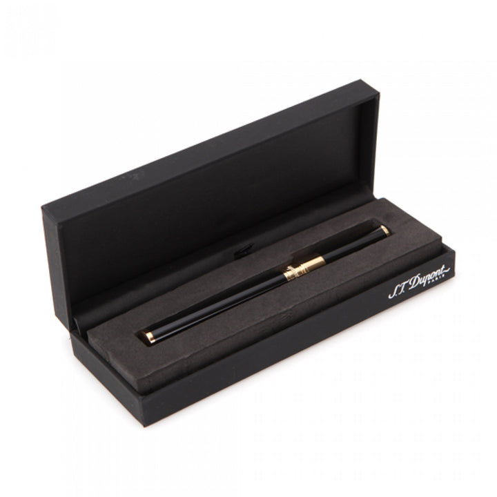 S.T. Dupont D-Initial Fountain Pen - Black &amp; Gold