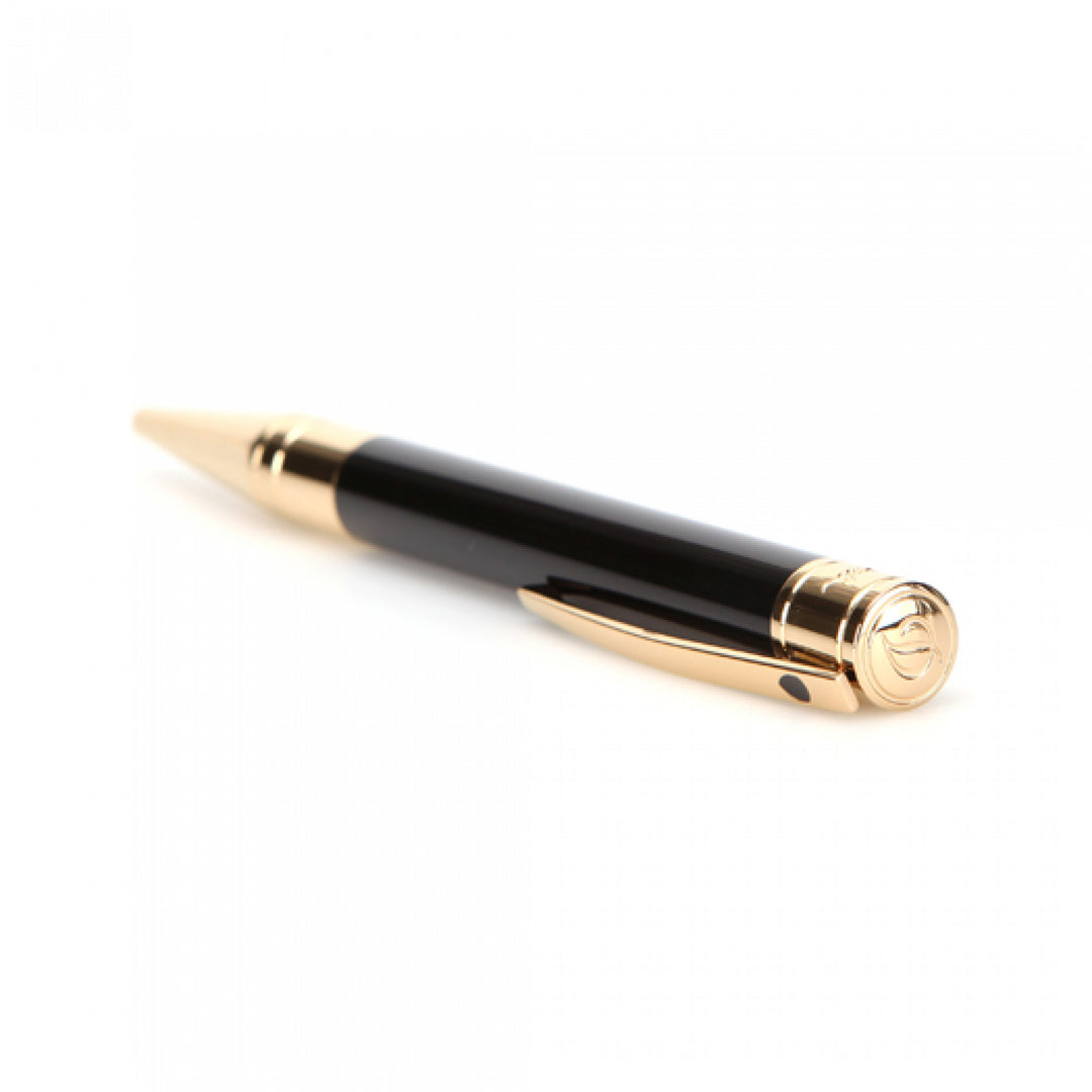 S.T. Dupont D-Initial Ballpoint Pen - Black &amp; Gold