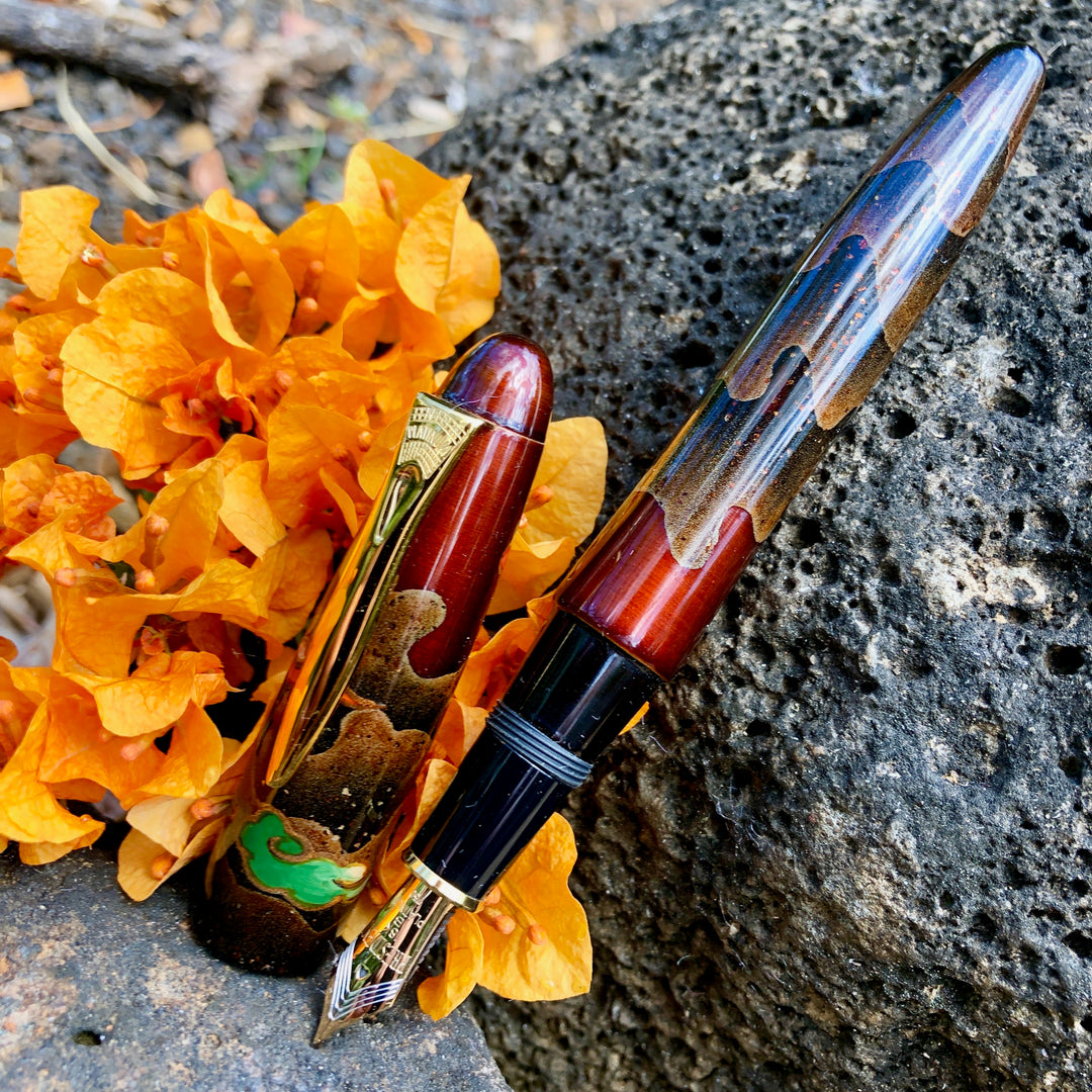 Platinum Izumo Urushi Maki-e Fountain Pen - Yakumo Byakudan