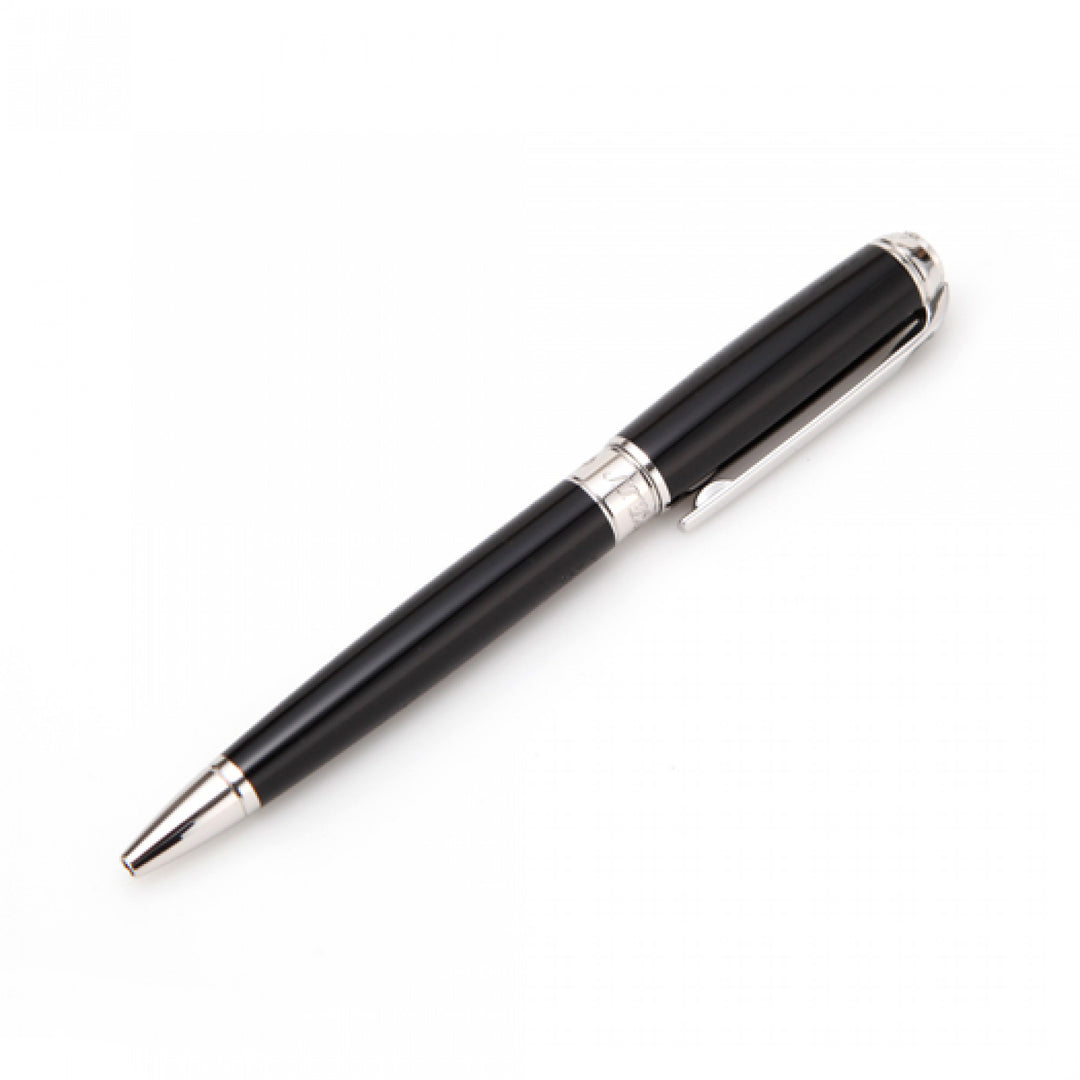 S.T. Dupont Line D Medium Ballpoint Pen - Black &amp; Palladium