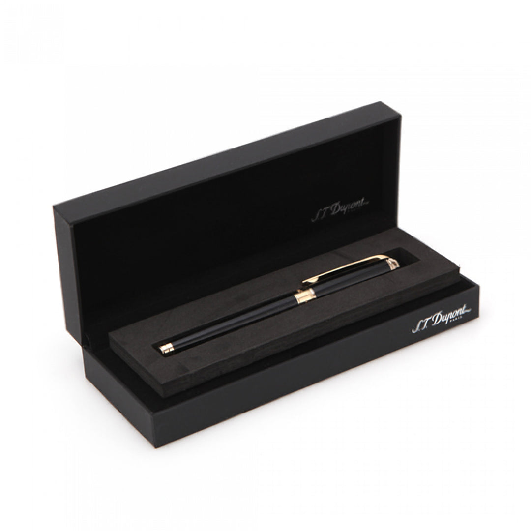 S.T. Dupont Line D Medium Rollerball Pen - Black &amp; Gold