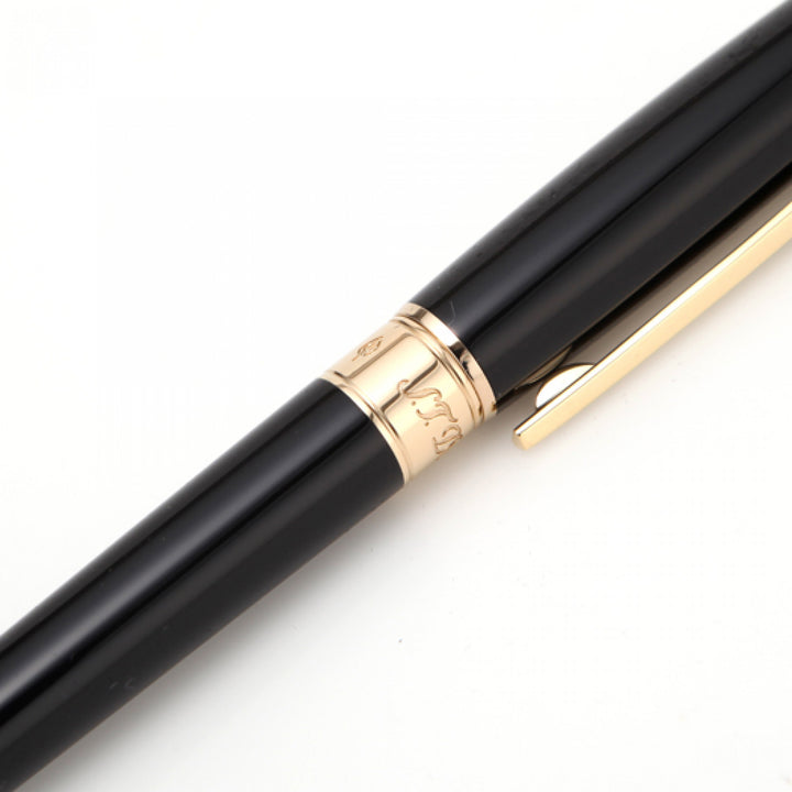 S.T. Dupont Line D Medium Fountain Pen - Black &amp; Gold