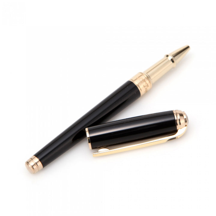 S.T. Dupont Line D Medium Rollerball Pen - Black &amp; Gold
