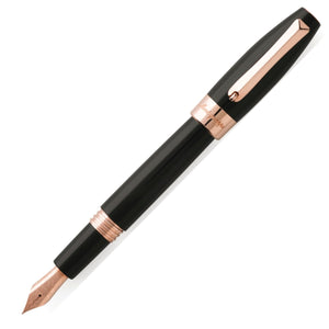 Montegrappa Fortuna Fountain Pen - Black And Rose Gold