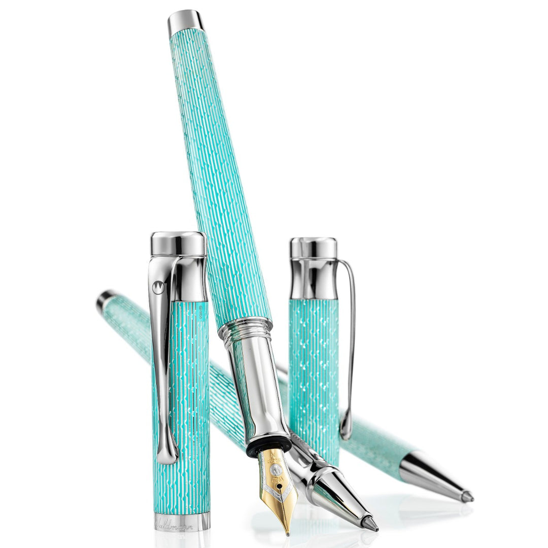 Waldmann Tango Imagination Fountain Pen - Aquamarine - 18K Gold