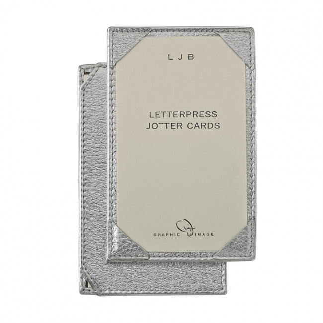 Graphic Image Metallic Leather Jotter