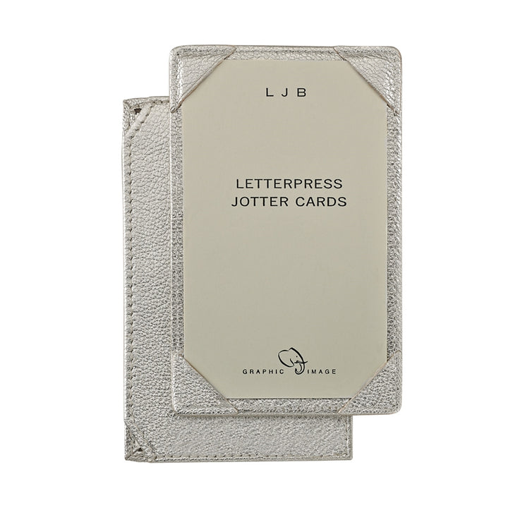 Graphic Image Metallic Leather Jotter
