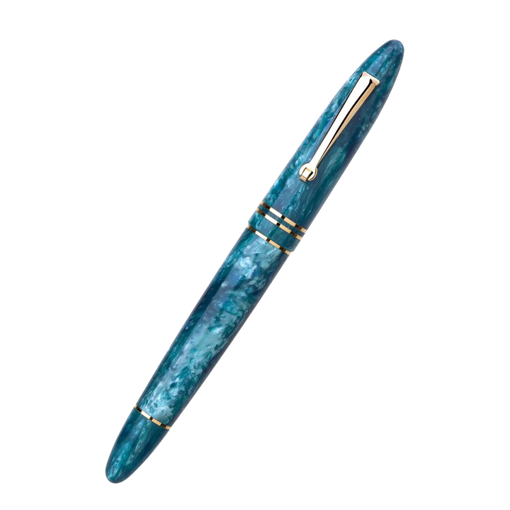 Leonardo Officina Italiana Furore Fountain Pen - Emerald Blue (Gold Trim)
