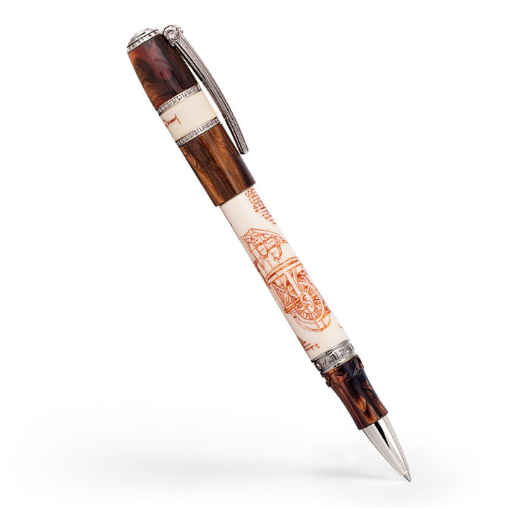 Visconti Leonardo da Vinci Machina Rollerball Pen - Silver