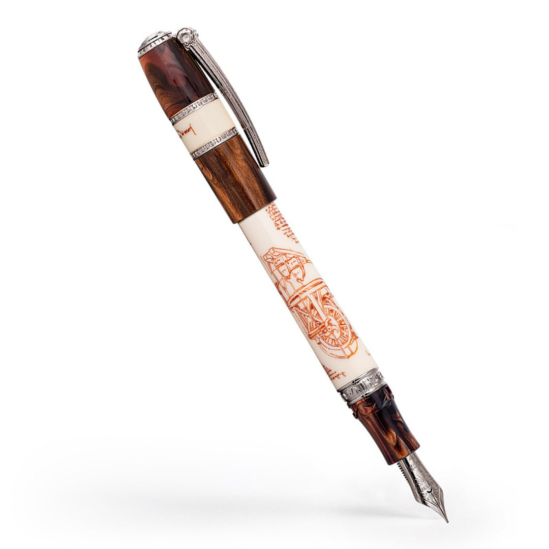 Visconti Leonardo da Vinci Machina Fountain Pen - Silver