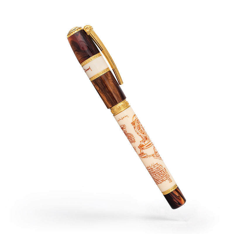 Visconti Leonardo da Vinci Machina Rollerball Pen - Vermeil