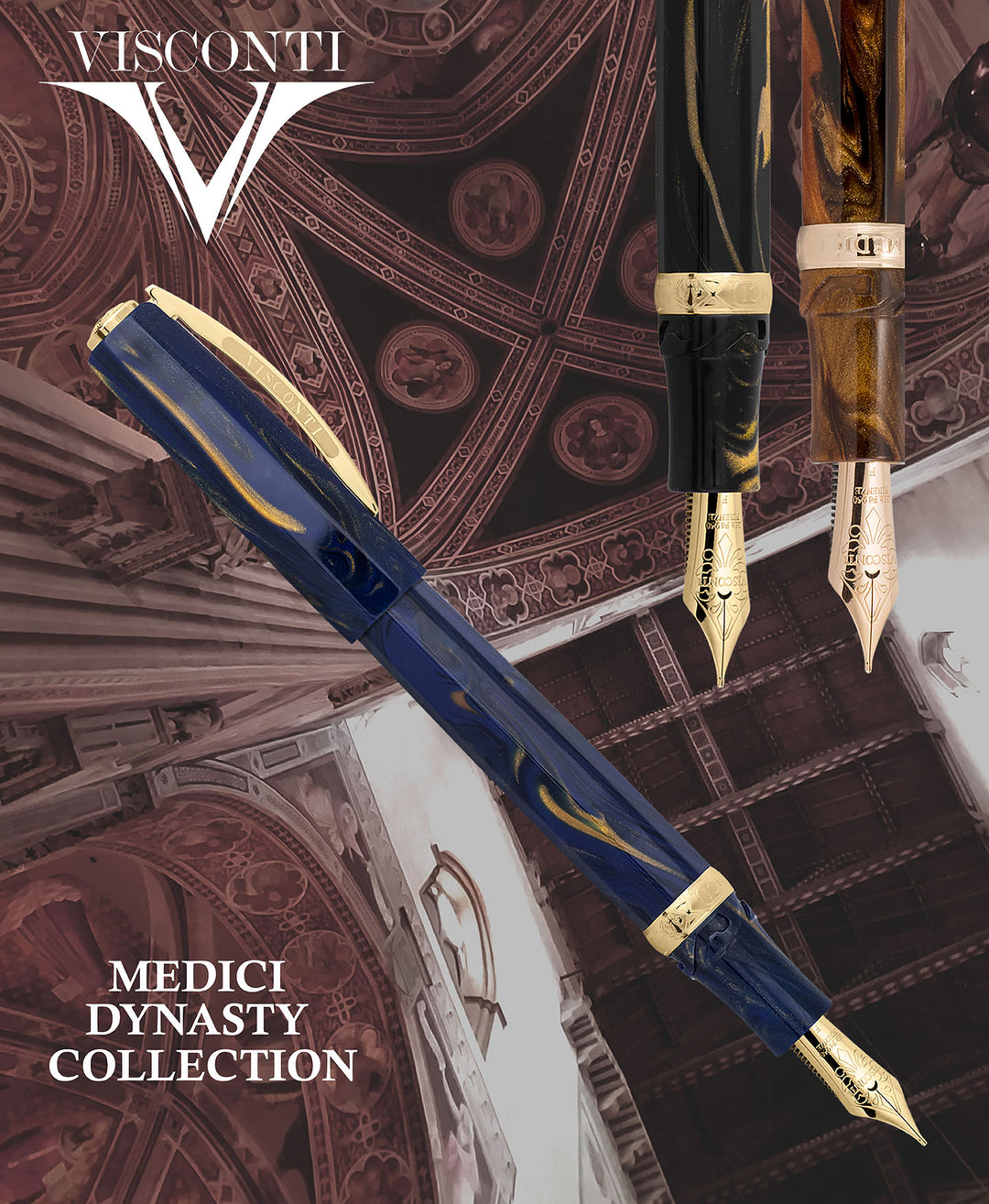Visconti Medici Fountain Pen - Rose Sovrano