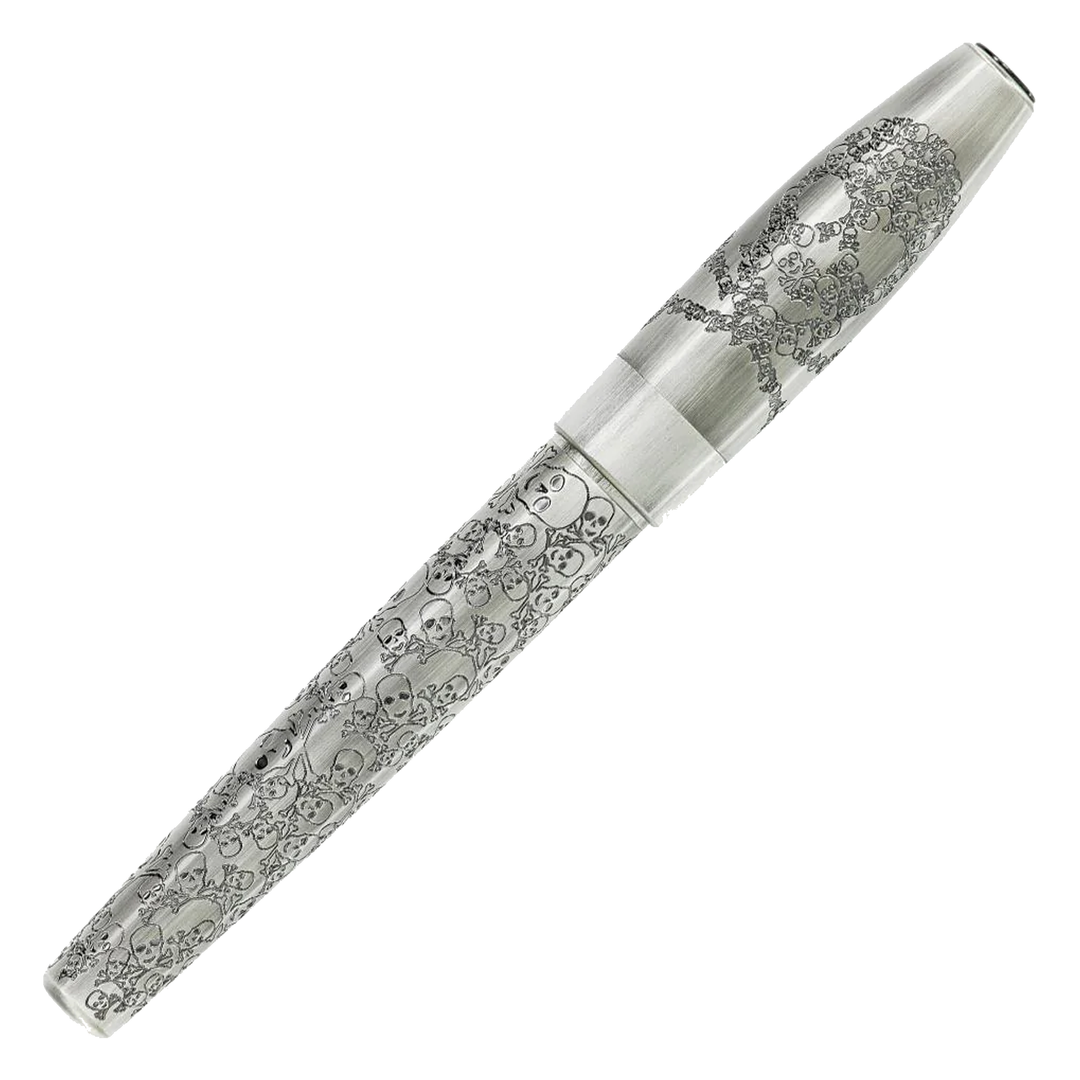 Montegrappa Fortuna Fountain Pen -  Silver Skull