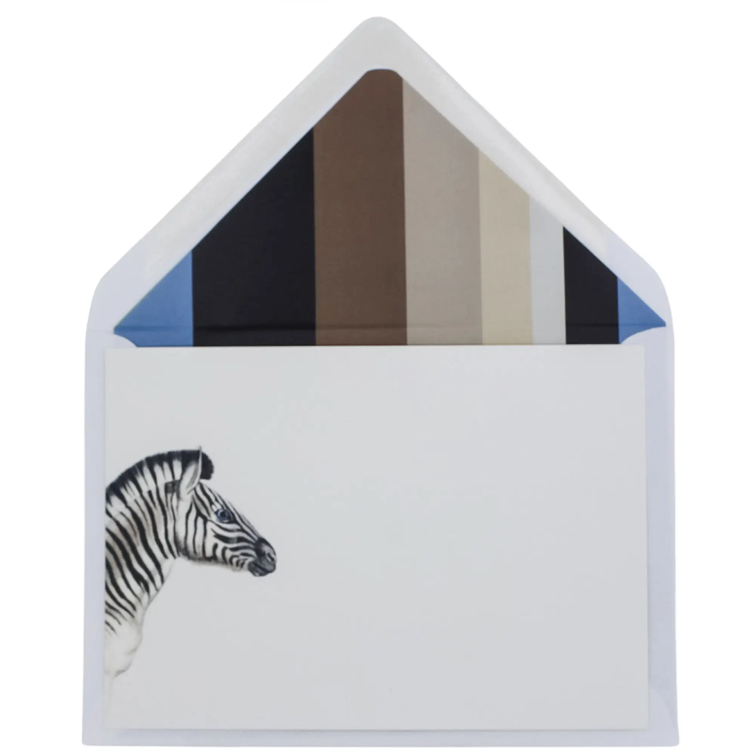 Mustard &amp; Gray Notecard Set w/ Lined Envelopes