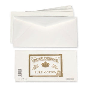 Pure Cotton Envelopes 25pk (for A4 Letter Pad) | Original Crown Mill