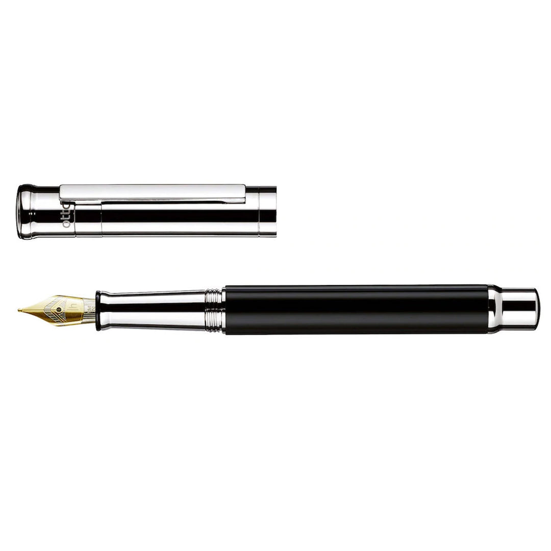 Otto Hutt Design 04 Black and Platinum - Fountain Pen - Gold